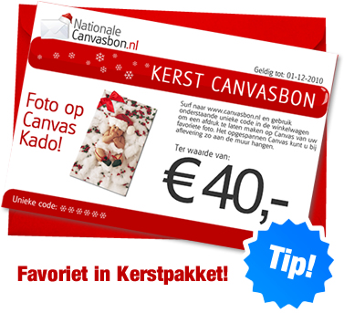 Kerst Canvasbon