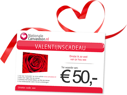 Origineel Valentijskado - Foto op Canvas geven met Valentijn
